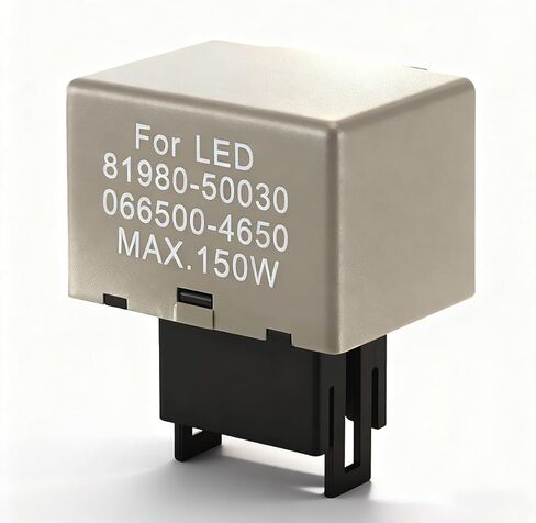 8-Pin LM449 81980-50030 066500-4650 Car LED Flasher Assy Relay, Fix Hyper Rapid Flashing Electronic Relay, Auto Turn Signal Light Bulb Accessory Compatible with Most Cars (Silver) in Kuwait