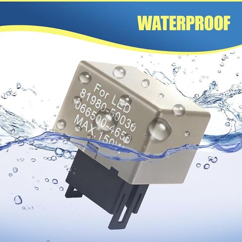 8-Pin LM449 81980-50030 066500-4650 Car LED Flasher Assy Relay, Fix Hyper Rapid Flashing Electronic Relay, Auto Turn Signal Light Bulb Accessory Compatible with Most Cars (Silver) in Kuwait