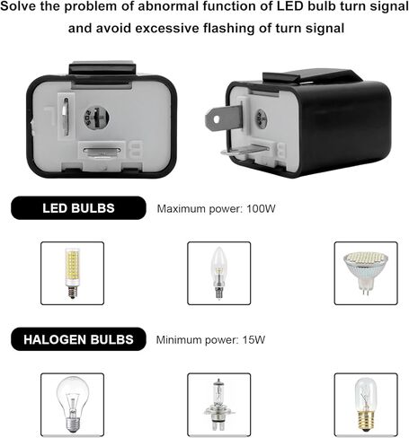 Sun Walker 12V سرعة قابلة للتعديل 2 دبوس LED مرحل وامض، مرحلات ضوء LED وامض إصلاح فرط فلاش بدون فلاش، 2 دبوس مرحل ومضي إلكتروني لدراجة نارية سيارة شاحنة بدوره إشارة الضوء in Kuwait