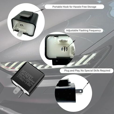 4-Pack Adjustable Speed & Frequency Turn Signal Flasher, Universal Accessory for Motorcycle Modifiedled Turn Signal Relay in Kuwait