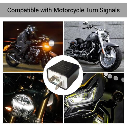 4-Pack Adjustable Speed & Frequency Turn Signal Flasher, Universal Accessory for Motorcycle Modifiedled Turn Signal Relay in Kuwait