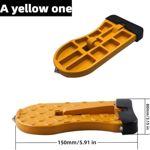 2 Pack Car Door Step for Roof Access, Folding Door Latch Step, Non-Slip Aluminum Alloy Pedal with Safety Hammer, Fits Most Cars SUVs Trucks, Yellow & Black in Saudi Arabia
