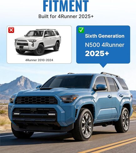 Running Boards fit for Toyota 4Runner 2025 2026, 500lbs Heavy Duty Nerf Bars for Easy Entry & Exterior Protection, Black Aluminum Side Steps with Powder Coated Finish in Kuwait
