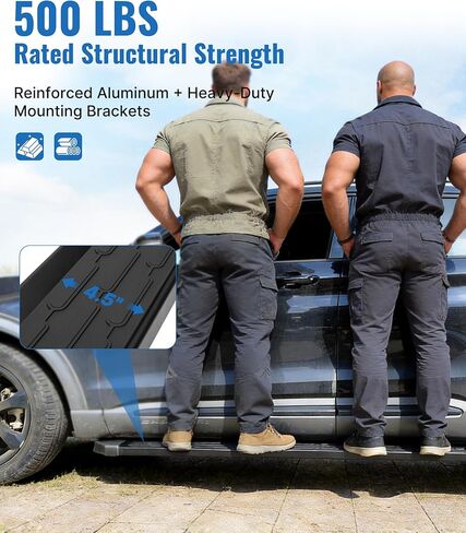 Running Boards fit for Toyota 4Runner 2025 2026, 500lbs Heavy Duty Nerf Bars for Easy Entry & Exterior Protection, Black Aluminum Side Steps with Powder Coated Finish in Kuwait