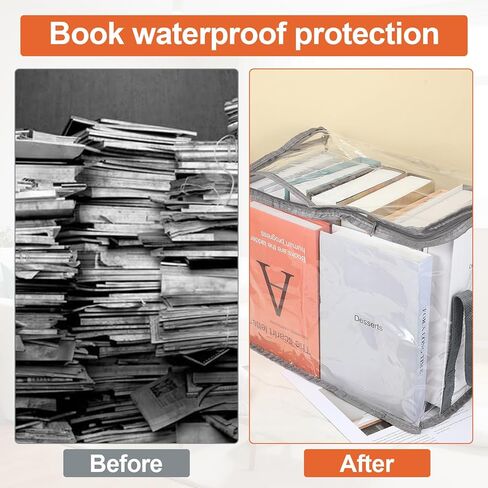 Book Storage Box Comic Clear Book Storage Bags Toy Organizer Bag 5x9x3 Inch Plastic Foldable Comic Books Organizer Bag with Lid and Lifting Handle for Toys Books in Kuwait