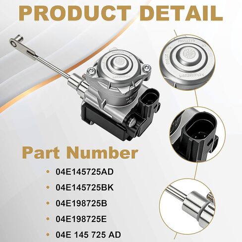 محرك صمام التحكم الإلكتروني لشاحن توربيني من PartsFlow متوافق مع 2012-2017 Audi A3 S3 Q3 Vw Golf Jetta 1.4 Tsi لسيارة Volkswagen Beetle CC Golf Polo Sharan Tiguan، 1.4TSI in Kuwait