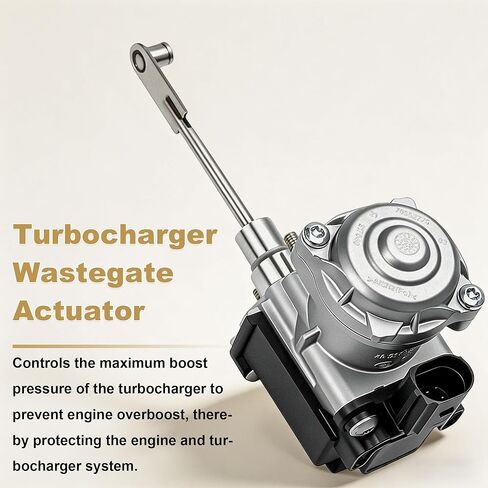 محرك صمام التحكم الإلكتروني لشاحن توربيني من PartsFlow متوافق مع 2012-2017 Audi A3 S3 Q3 Vw Golf Jetta 1.4 Tsi لسيارة Volkswagen Beetle CC Golf Polo Sharan Tiguan، 1.4TSI in Kuwait