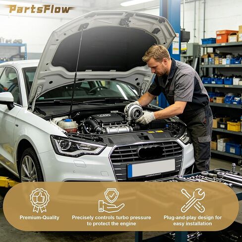 محرك صمام التحكم الإلكتروني لشاحن توربيني من PartsFlow متوافق مع 2012-2017 Audi A3 S3 Q3 Vw Golf Jetta 1.4 Tsi لسيارة Volkswagen Beetle CC Golf Polo Sharan Tiguan، 1.4TSI in Kuwait