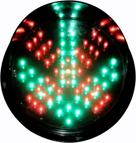 Style Traffic Lamp, 200 Type Red Fork and Green Arrow Signal Light,Shell PC Material in Kuwait