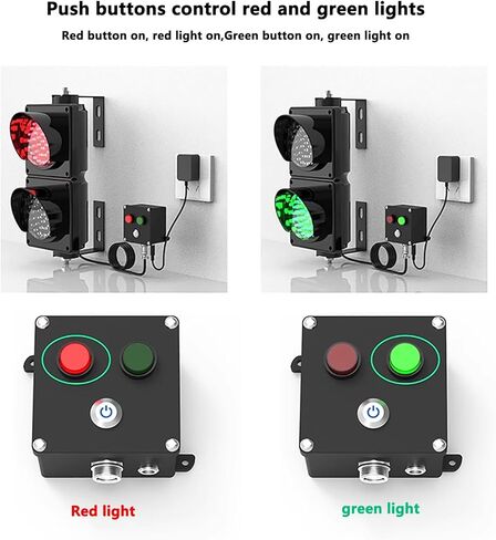Style Traffic Lamp, Red/Green LED Loading Dock Traffic Lights,Plug & Play,IP54 Waterproof Indicator in Kuwait