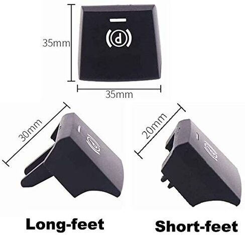 for BMW F Chassis Replacement Parking Button(Long-feet), Electronic Parking Switch Brake P and AUTO H Button Cover for F01 F02 F07 F10 F12 F15 F16 F25 F26 in Kuwait