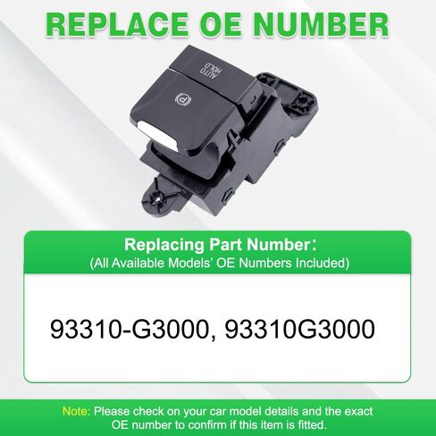 Electrical Handbrake Parking Brake AUTO Hold Switch, Replaces 93310-G3000, 93310G3000, Compatible with Hyundai Kona N Line 2018–2022, 16 Pins, 1 pc in Kuwait