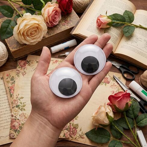 DOPENSPI 20PCS 2 Inch Googly Eyes, Self Adhesive Googly Eyes for Crafts Large Round Wiggle Eye for DIY Crafts Handmade Decoration in Kuwait