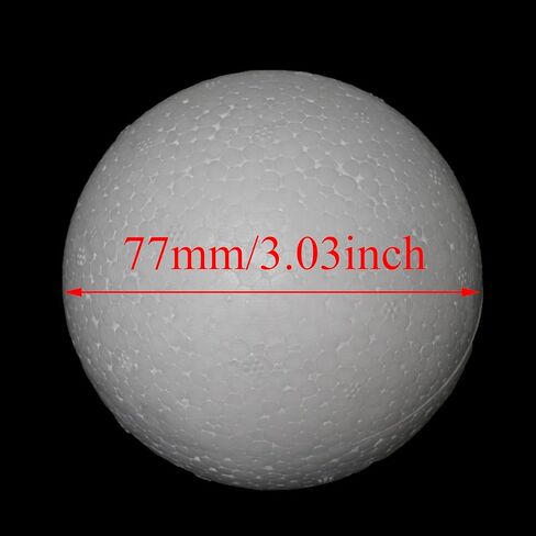 Meuey Lyot White Styrofoam Ball 3 inch (About 8cm) Craft Polystyrene Balls Craft Foam Balls for DIY Projects, Floral Centerpieces & Home Decor Art Crafts Household Projects Party Decorations 6PCS in Kuwait