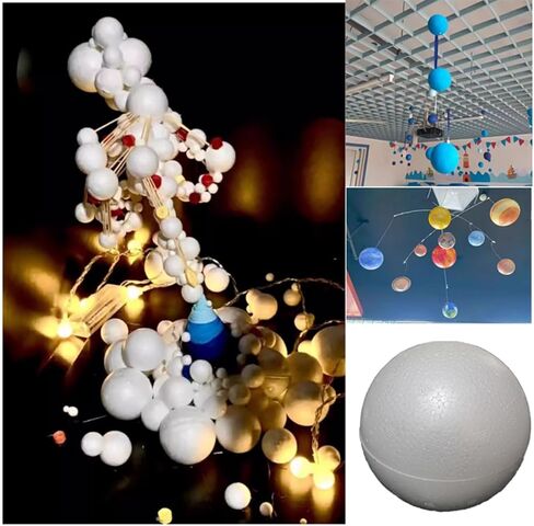 Meuey Lyot White Styrofoam Ball 3 inch (About 8cm) Craft Polystyrene Balls Craft Foam Balls for DIY Projects, Floral Centerpieces & Home Decor Art Crafts Household Projects Party Decorations 6PCS in Kuwait