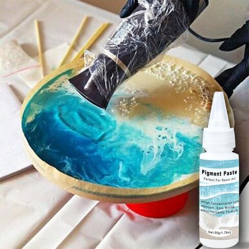 3 * 50g High Concentration White/Blue/Dark Blue Epoxy Resin Pigment Paste,Versatile Dye for Resin, Ocean Waves & Water Effects,Marine, Soap, Wax Techniques in Saudi Arabia