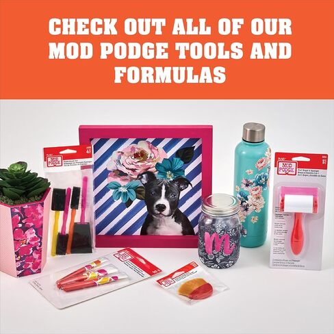 Mod Podge Clay Pot Kit, 18 Piece Set, Including a 4 Piece Foam Brush Set and 12 Plant Pokes in Kuwait