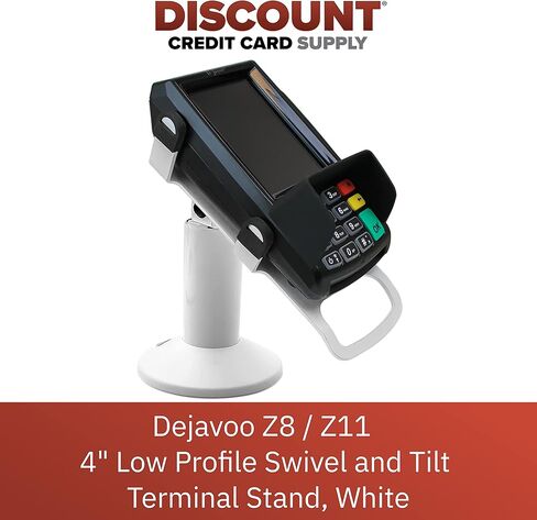 Dejavoo Z8 / Z11 حامل طرفي دوار وإمالة منخفض الحجم مقاس 4 بوصات، مسمار أو لاصق، أبيض in Kuwait