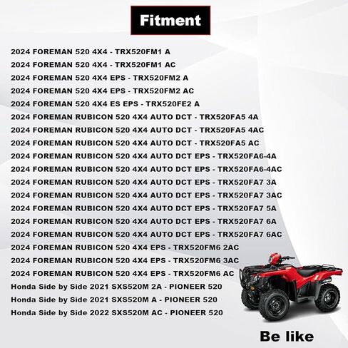 مجموعة مكبس أسطوانة التجويف 96 مم متوافقة مع Honda Foreman 520 TRX520 2020-2024 in Kuwait