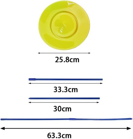 6pcs Juggling Spinning Plates with 12pcs Sticks, Hobby Circus Performance Spinning Plates, Balance Skills Showing Plate, for Circus Skills, Multi-Colors, Attracts Attention in Kuwait