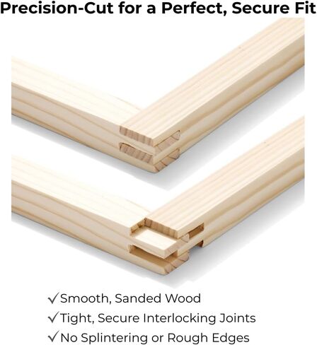 Needlepoint Stretcher Bars Kit – 8", 10", 12" Wooden Frame Set for Needlepoint & Embroidery with Mallet, Magnetic Tray & Stainless Steel Tacks in Kuwait