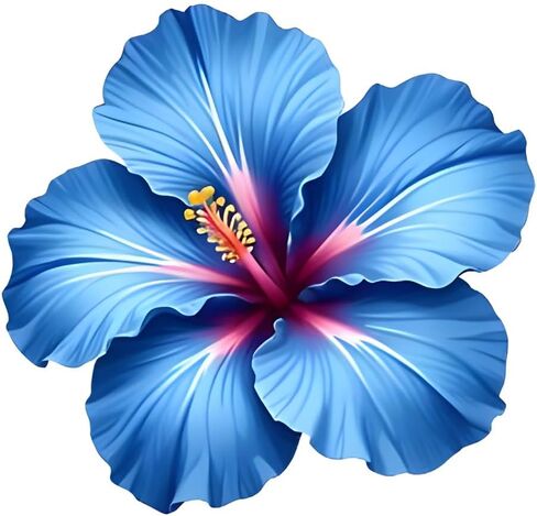 Blue Hibiscus Flower Car Stickers, 2-Pack Waterproof Vinyl Car Decals for Bumper, Trunk & Car Windows, Decorative Auto Stickers for SUVs, Trucks, Calcomanías para Auto c099 in Kuwait