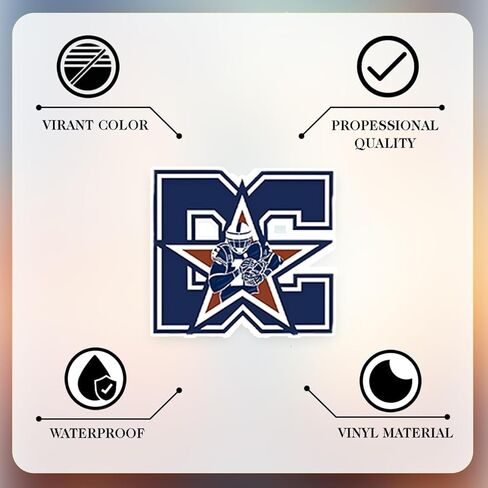 Cowboy Football Stickers 55 Pcs American Cowboy Rugby Stickers, Blue Dallas Football Birthday Party Favors Dallas Soccer Themed Party Supplies Decorations for Sports Game Sport Team Gifts in Kuwait