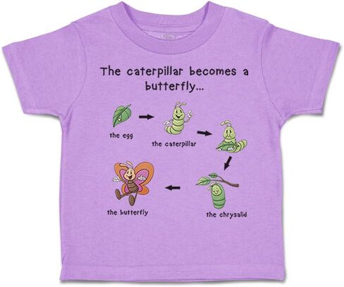 Toddler T-Shirt How A Caterpillar Becomes A Butterfly Hungry Caterpillar Insects in Saudi Arabia