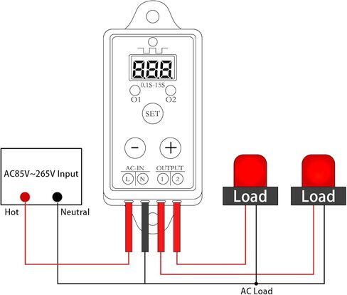 AC100-240V 2A Dual Output Alternating Blinking Flasher Module,Strobe Module For Led Lights,LED display with buttons in Kuwait