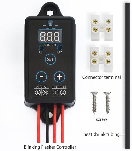 AC100-240V 2A Dual Output Alternating Blinking Flasher Module,Strobe Module For Led Lights,LED display with buttons in Kuwait