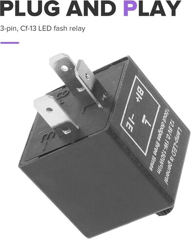 مرحل ومضي LED، مرحل ومضي لملحقات السيارة لإشارة الانعطاف LED، مرحلات إشارة الانعطاف 3 دبابيس 12 فولت 20 أمبير، يعمل على إصلاح إشارة انعطاف السيارة والتحذير من المخاطر فلاش وميض مفرط أو بدون وميض، يناسب السيارات وسيارات الدفع الرباعي in Kuwait