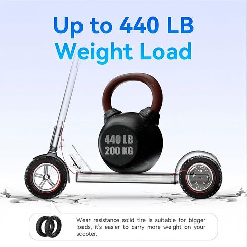 10x2.70-6.5 / 10x2.75-6.5 Solid Tire, Universal Puncture Proof Honeycomb Replacement Tire for 10 Inch Electric Scooters in Kuwait