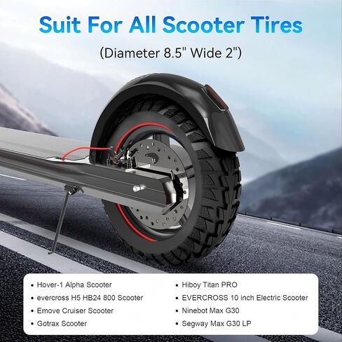 10x2.70-6.5 / 10x2.75-6.5 Solid Tire, Universal Puncture Proof Honeycomb Replacement Tire for 10 Inch Electric Scooters in Kuwait