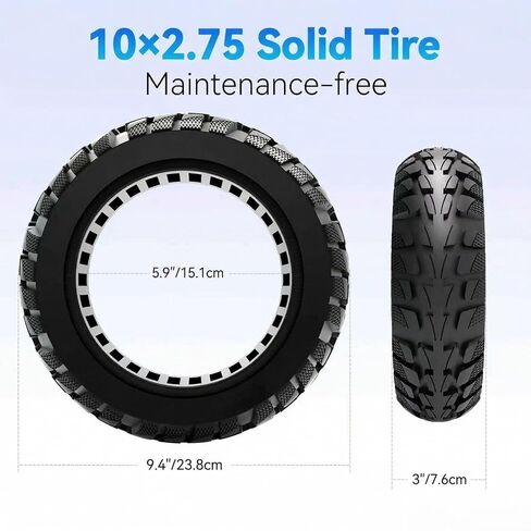 10x2.70-6.5 / 10x2.75-6.5 Solid Tire, Universal Puncture Proof Honeycomb Replacement Tire for 10 Inch Electric Scooters in Kuwait