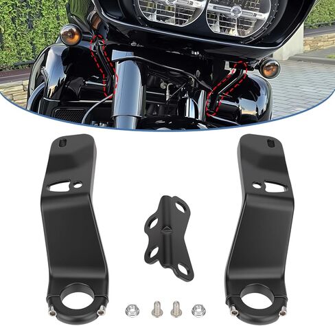 Motorcycle Front Fairing Support Bracket Mount Kit for Harley Low Rider ST FXLRST 2022-2025, for Replace # 47200927 (Black) in Kuwait
