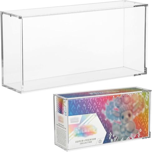 حافظة عرض أكريليك لصندوق مجموعة Prismatic Evolutions Super Premium، واقيات أكريليك بغطاء مغناطيسي 8+5 مم حقيبة تخزين مقاومة للغبار متوافقة مع واقي مقتنيات SPC للشاشات in Kuwait