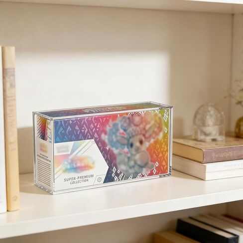 حافظة عرض أكريليك لصندوق مجموعة Prismatic Evolutions Super Premium، واقيات أكريليك بغطاء مغناطيسي 8+5 مم حقيبة تخزين مقاومة للغبار متوافقة مع واقي مقتنيات SPC للشاشات in Kuwait