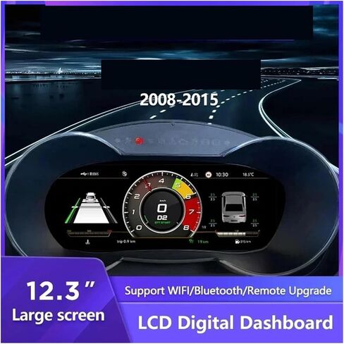 لوحة القيادة الرقمية 12.3 بوصة متوافقة مع أودي TT 2008-2015 سنة لوحة لوحة القيادة LCD عداد السرعة أداة قمرة القيادة الافتراضية in Kuwait