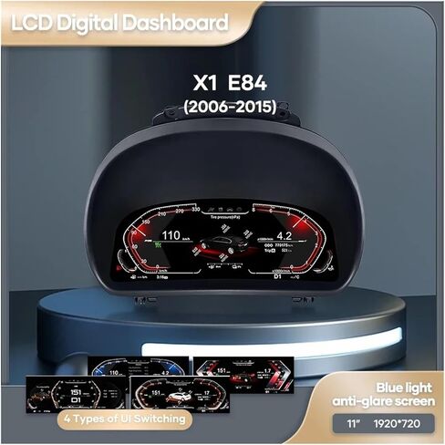 نظام لينكس لوحة سيارة LCD متوافقة مع BMW X1 E84 2006-2015 سيارة مجموعة رقمية أداة عرض شاشة عداد السرعة in Kuwait