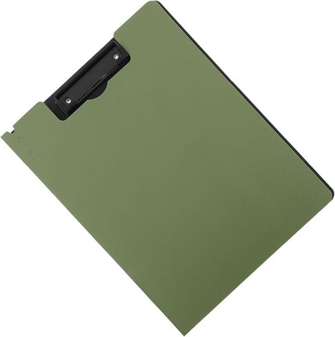 Luxshiny Professional Clipboard Folder with Metal Vertical Clip, Heavy Duty Foldable Document Holder, Storage Clipboard for Teachers and Office Use, Dark Green Vertical File Organizer in Kuwait
