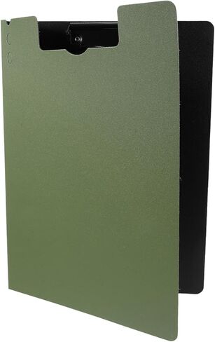 Ciieeo Heavy Duty A4 Letter Clipboard Folder with Vertical Double Clips, Folding Document Holder Clipboard for Office, School, Teacher Use, Dark Green Storage Organizer in Kuwait
