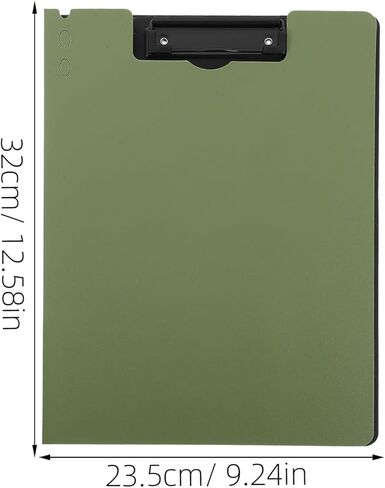KALLORY Folding Clipboard with Writing Board Folder, Portable Heavy Duty Storage Clipboard Organizer for Office and School Document Management, Dark Green Vertical File Folder in Kuwait