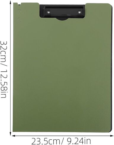 Folding Clipboard Folder with Double Clips Portable Document Holder Clipboard for Students and Teachers Dark Green Vertical File Organizer in Kuwait