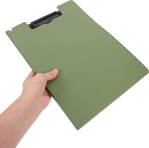 Folding Clipboard Folder with Double Clips Portable Document Holder Clipboard for Students and Teachers Dark Green Vertical File Organizer in Kuwait