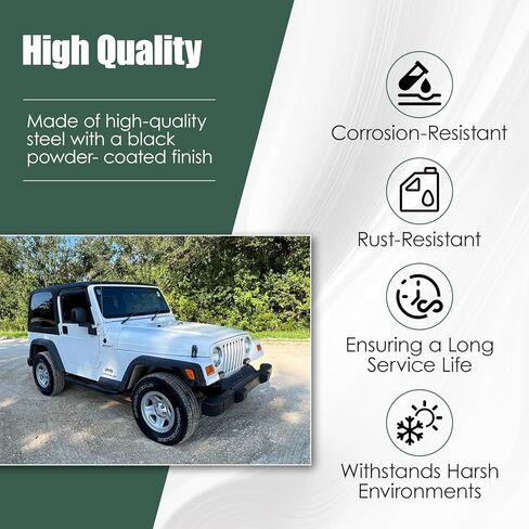 Left & Right Side Tailgate Bar Bracket Fits for 1997-2006 Jeep Wrangler TJ Replaces # 13510.31 13510.30 55176738AA 55176739AB in Kuwait