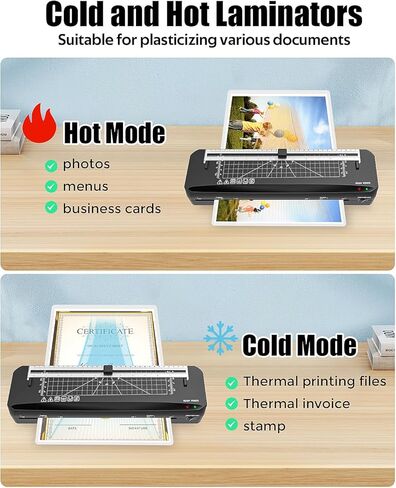 Laminator, A3 Laminator Machine with Built-in Trimmer, 70 Seconds Quick Warm-Up, Cold and Thermal Laminating with 50 Sheets, NTC Technology for Home Office School (A3+50pics) in Kuwait