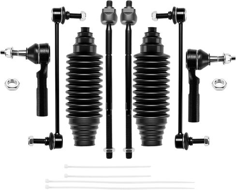 BDFHYK 8PC Inner & Outer Tie Rod Kit w/Front Sway Bar End Links Steering Boots for Dodge Journey 2009-2020 Front Driver Passenger Steering Suspension Assembly EV800611 ES800408 K750382 in Kuwait