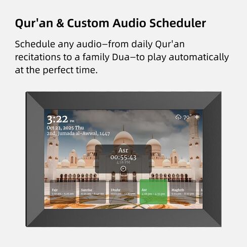 التقويم الهجري الإسلامي الرقمي، ساعة الصلاة، مؤقت الأذان الذكي مع شاشة تقويم مزدوجة، جدولة صوت القرآن، أوقات الصلاة حسب الموقع in Kuwait