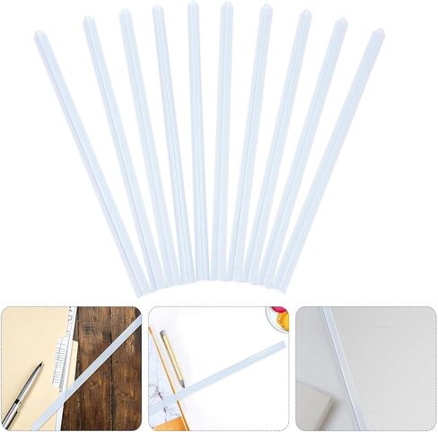 GANAZONO 20pcs Plastic Book Binding Bars Slide Grip Clips, A4 Size 310mm Length × 15mm Width, Document Folder Pull Rod Clips for Office and School Organization in Kuwait