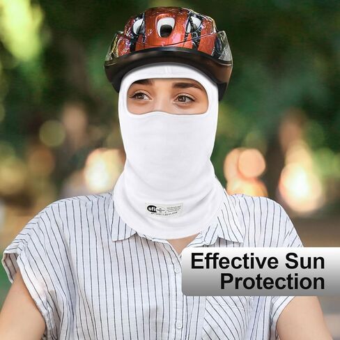 J-RACING® Racing Balaclava, Lightweight Aramid Knit, SFI 3.3 Certified, Flame Retardant, Stretch Fit & Breathable Head Sock for Auto Racing- Upgrade White in Kuwait